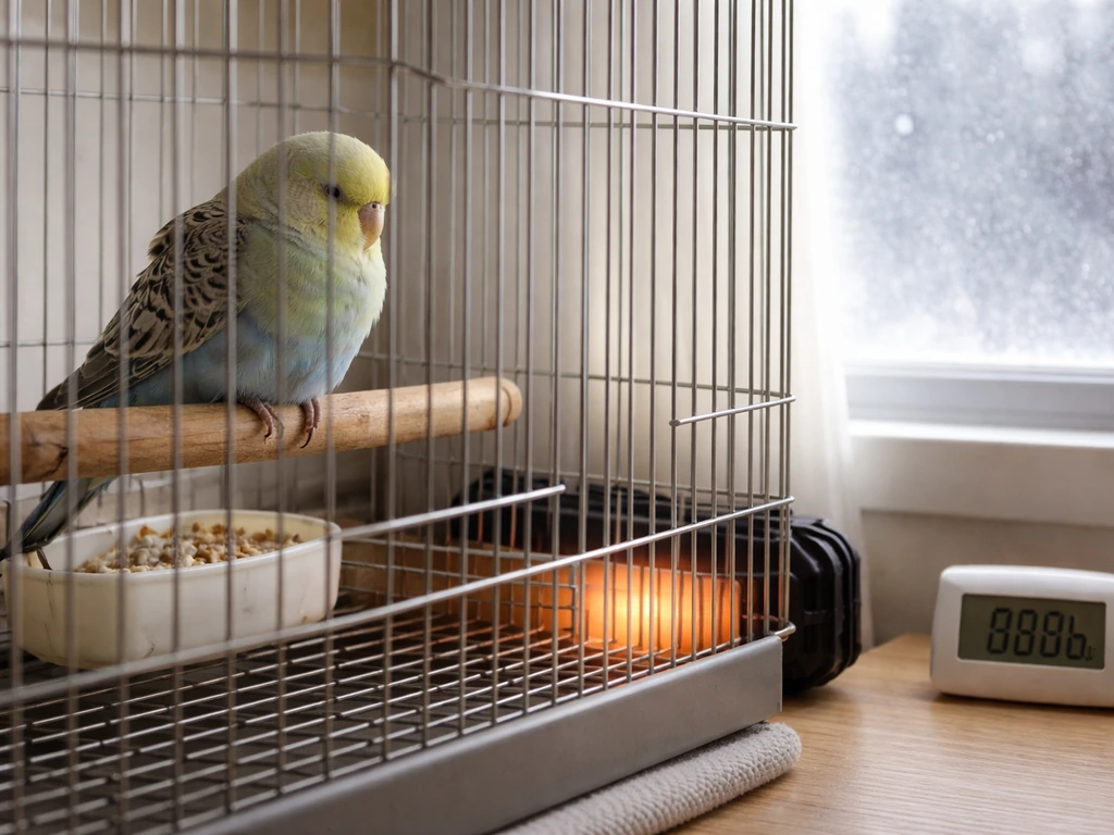 how to heat a bird cage