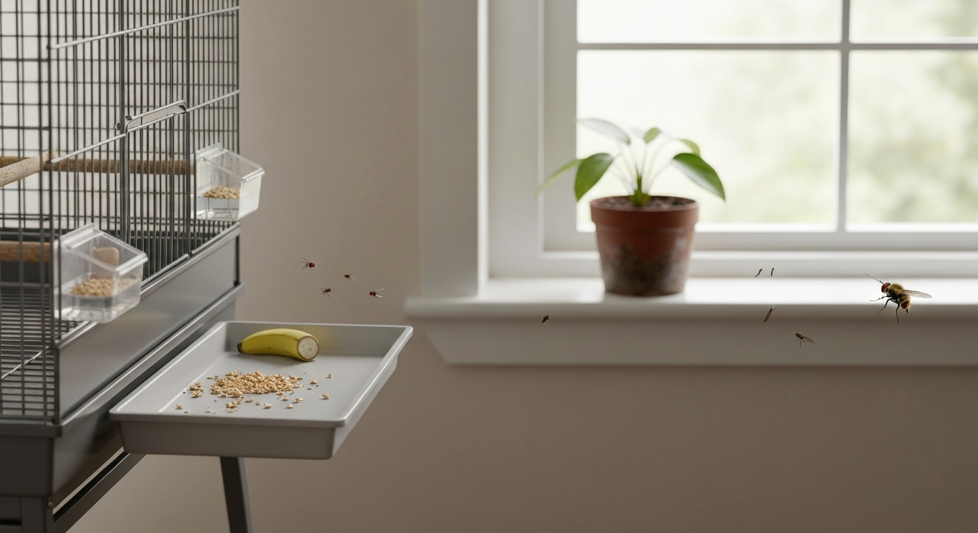 Flying Bugs Around Bird Cage: Identify, Remove, Prevent