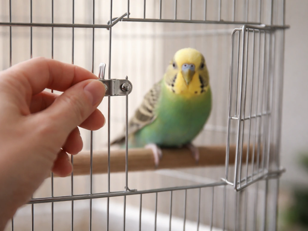 how to open a bird cage