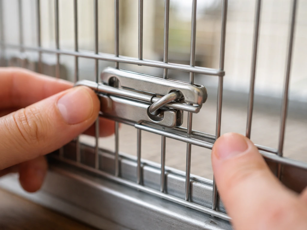 Close-up of a birdcage latch bar slightly misaligned against the receiver, showing why it won’t release